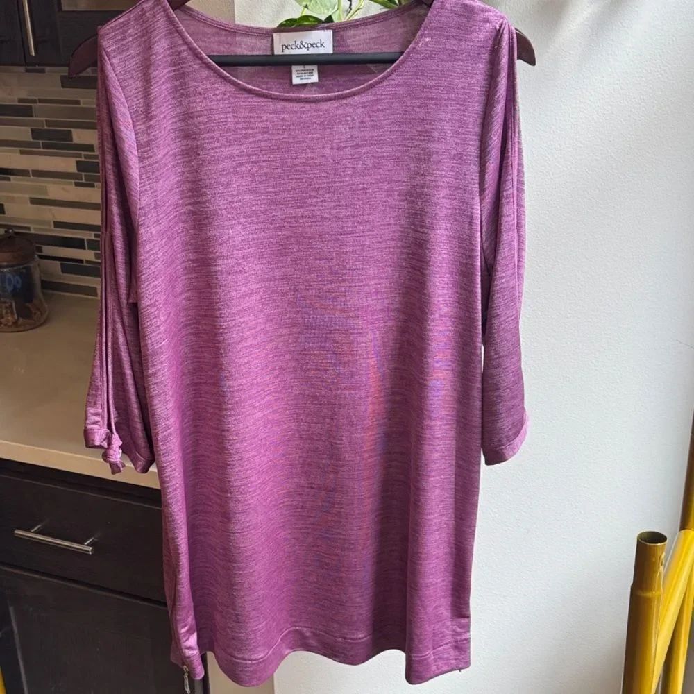 Peck & Peck Shimmery Purple Blouse